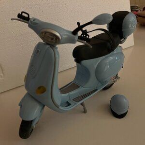 Barbie Light Blue Vespa Scooter and helmut by Mattel